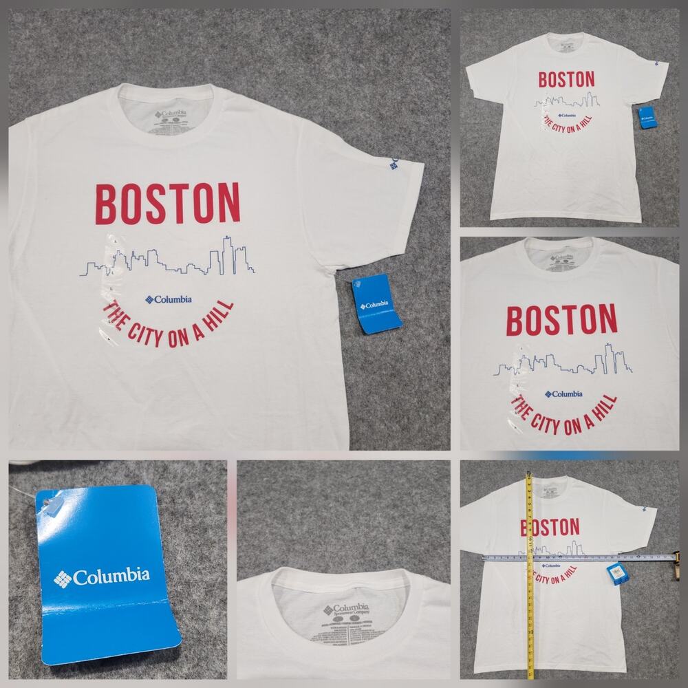 Columbia Mens L Large Boston The City On A Hill Graphic T Shirt NWT